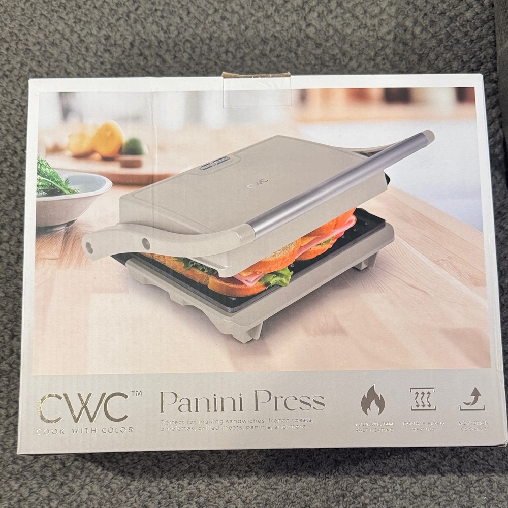 CWC (Cook With Color) Panini Press NIB